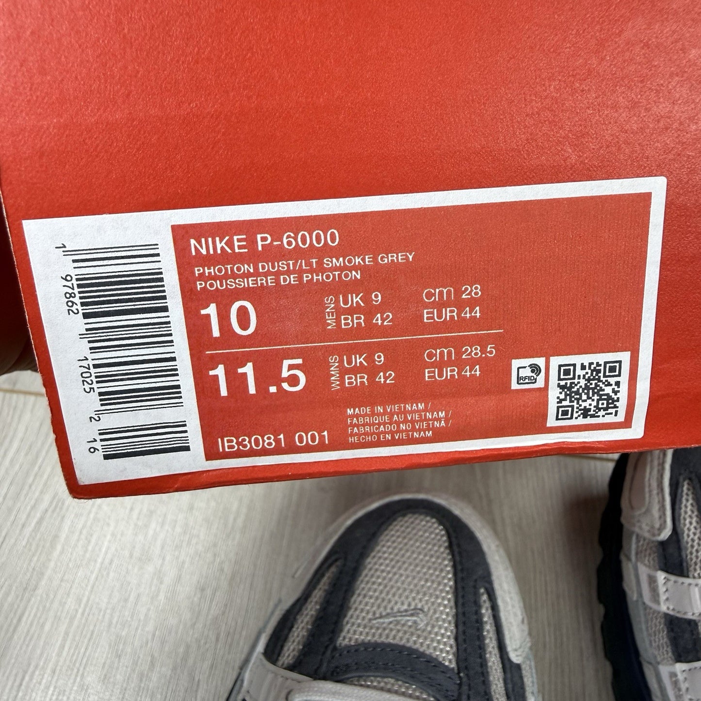 Nike P-6000 Trainers Photon Dust Anthracite Smoke Grey Size UK9 IB3081 0016