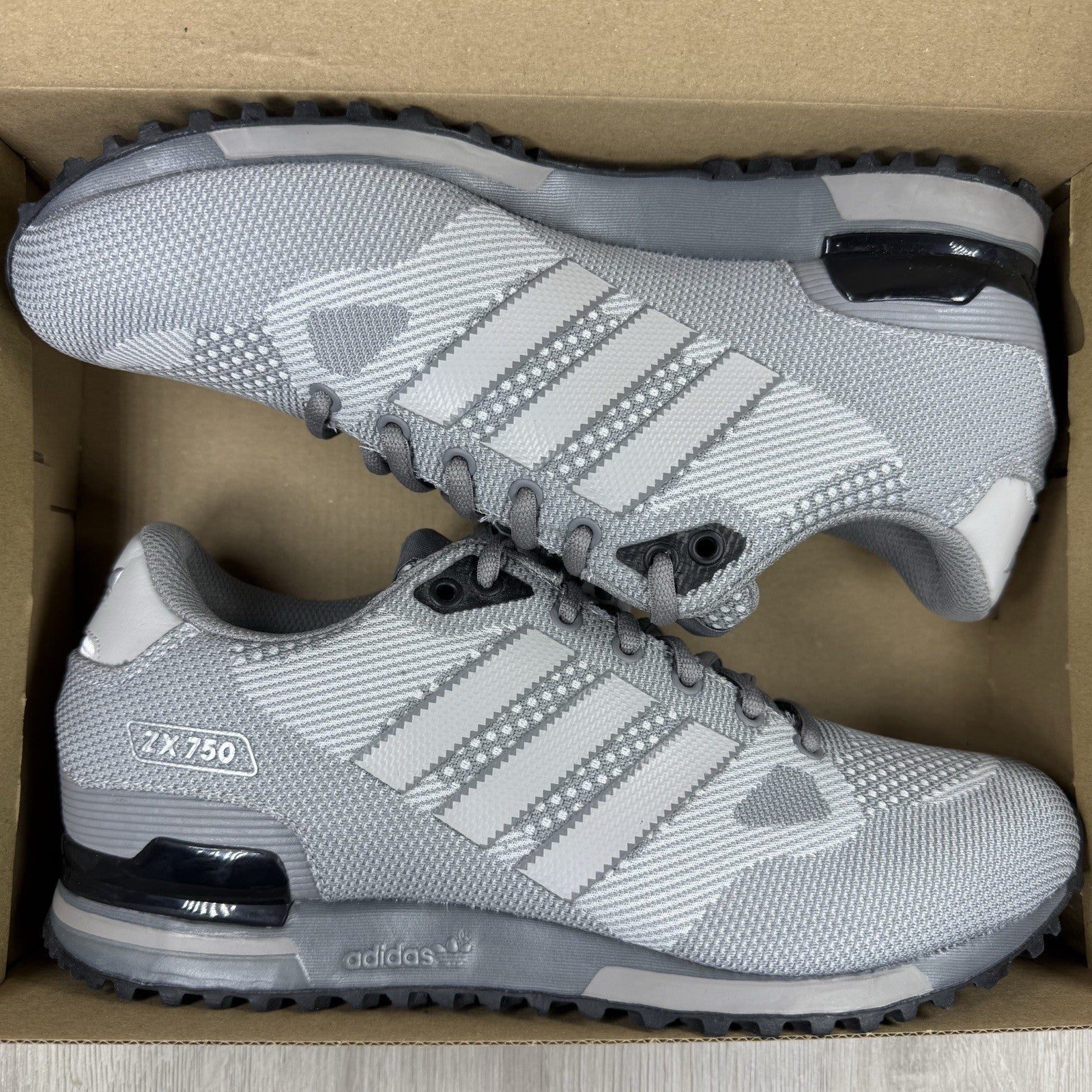 Adidas ZX 750 Woven Trainers Triple Grey Size UK9 GY39240