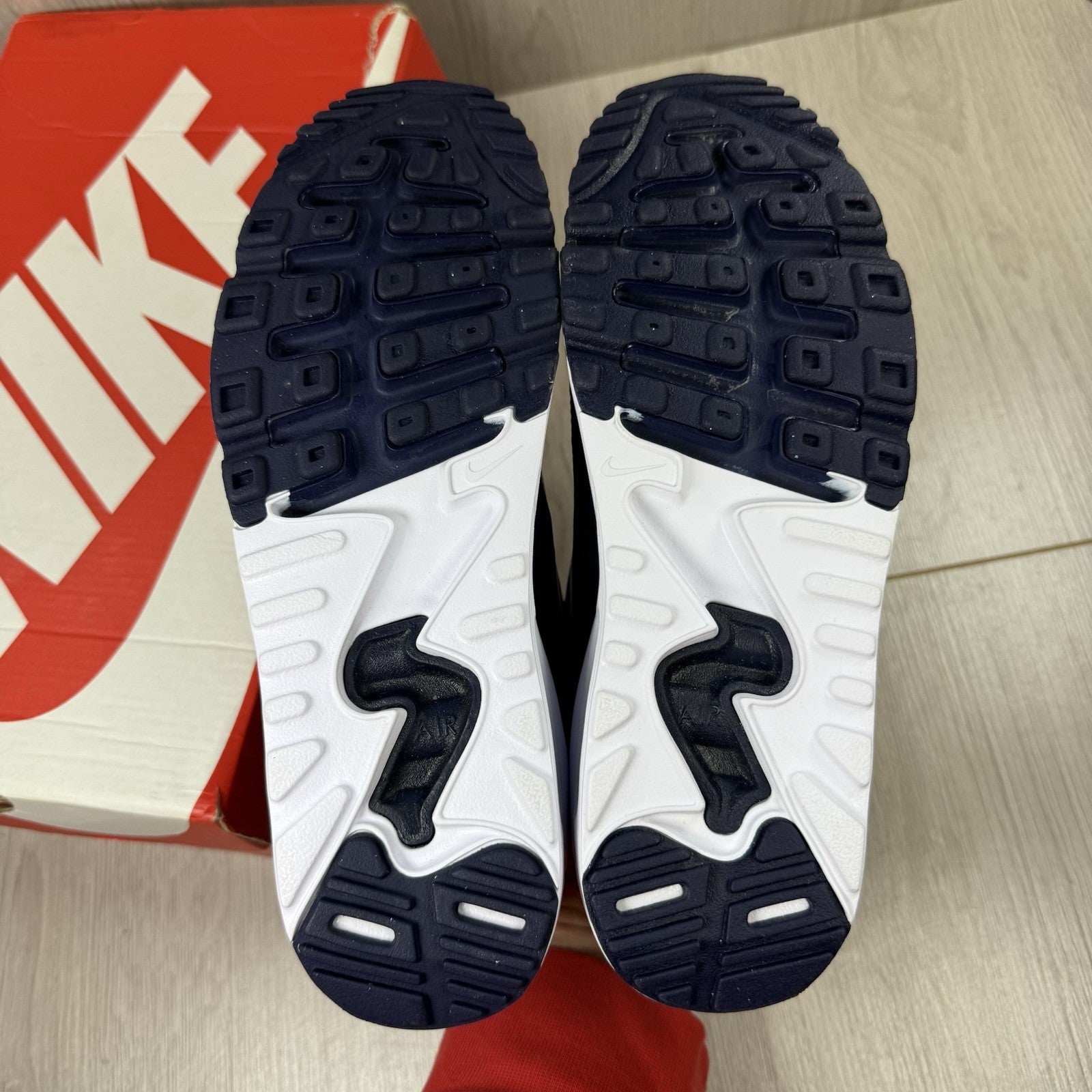 Nike Air Max 90 Ultra 2.0 Trainers Blue White Size UK4 869950-40011