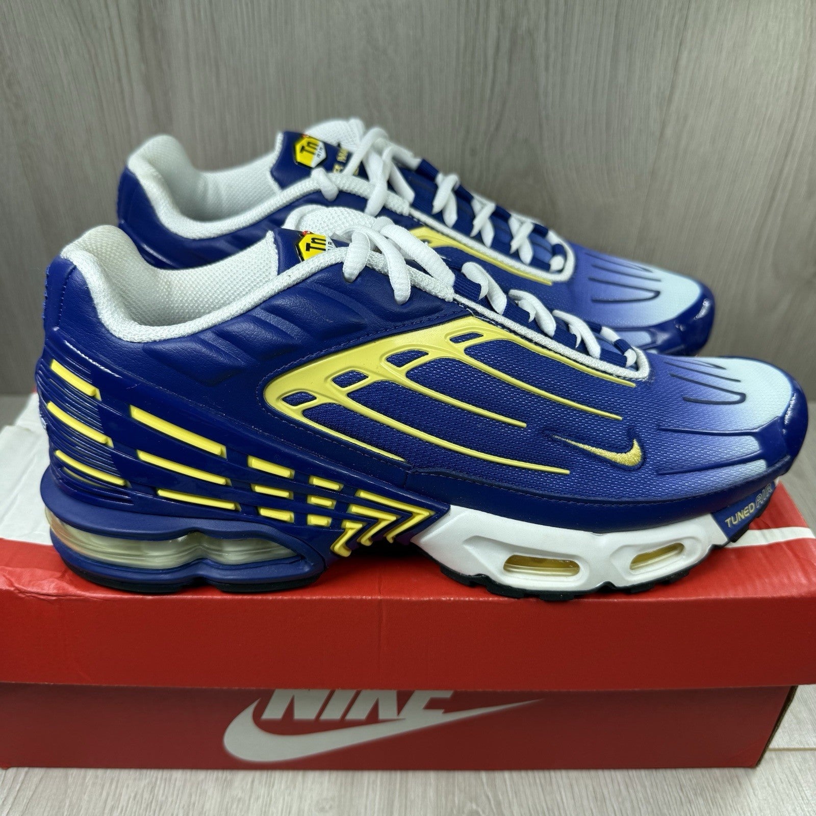 Nike Air Max Plus 3 Trainers Deep Royal Blue Size UK8 CW1417-4001