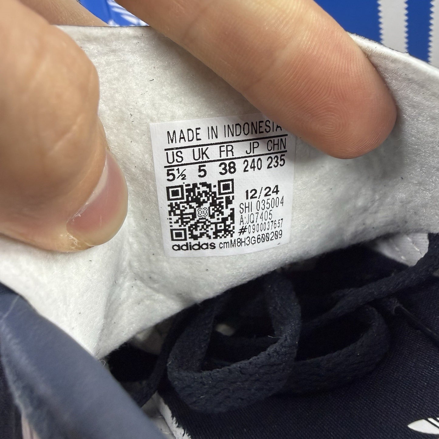 Adidas Gazelle Bold Trainers Aurora Ink White Size UK5 JQ74058