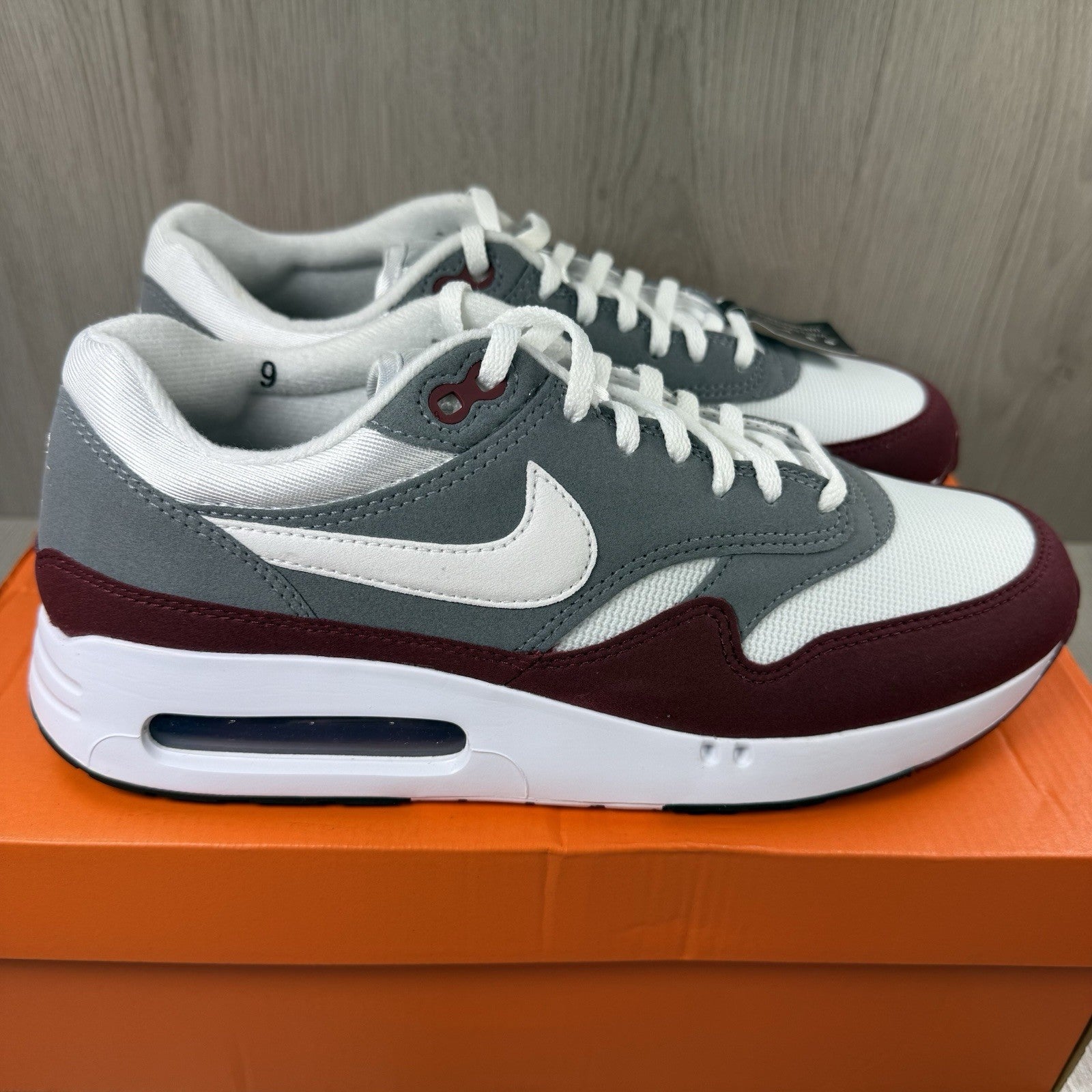 Nike Air Max 1 ‘86 Trainers Team Red Grey White Size UK8 DV1403-6001
