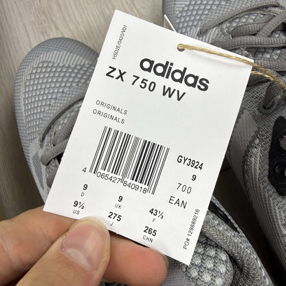 Adidas ZX 750 Woven Trainers Triple Grey Size UK9 GY39245