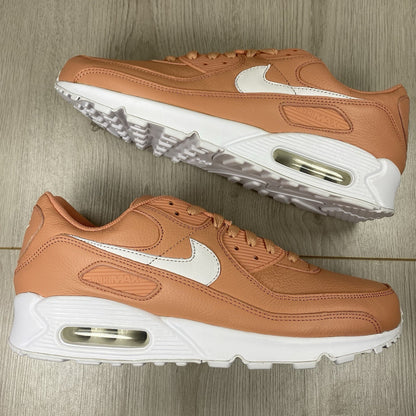 Nike Air Max 90 Trainers Peach Orange White Size UK10 D07430-9000