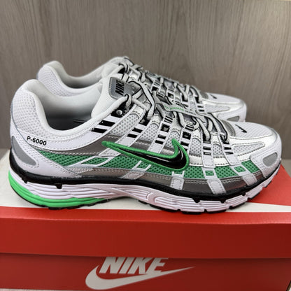 Nike P-6000 Trainers Spring Green White Black Size UK4.5 CD6404-1049