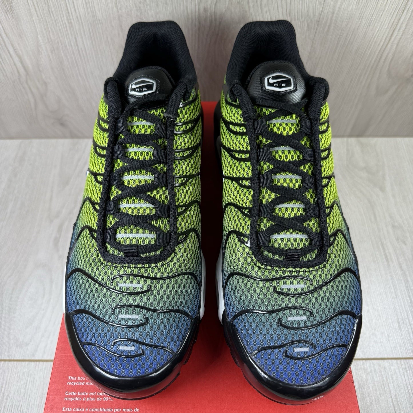 Nike Air Max Plus TN Trainers Racer Blue Volt Checker Size UK6.5 FZ4628-0012