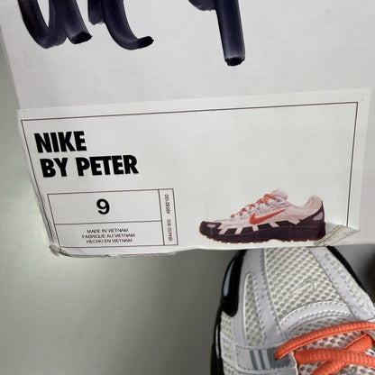 Nike P-6000 ID Trainers White Black Orange Gum Size UK9 IB4455-90011
