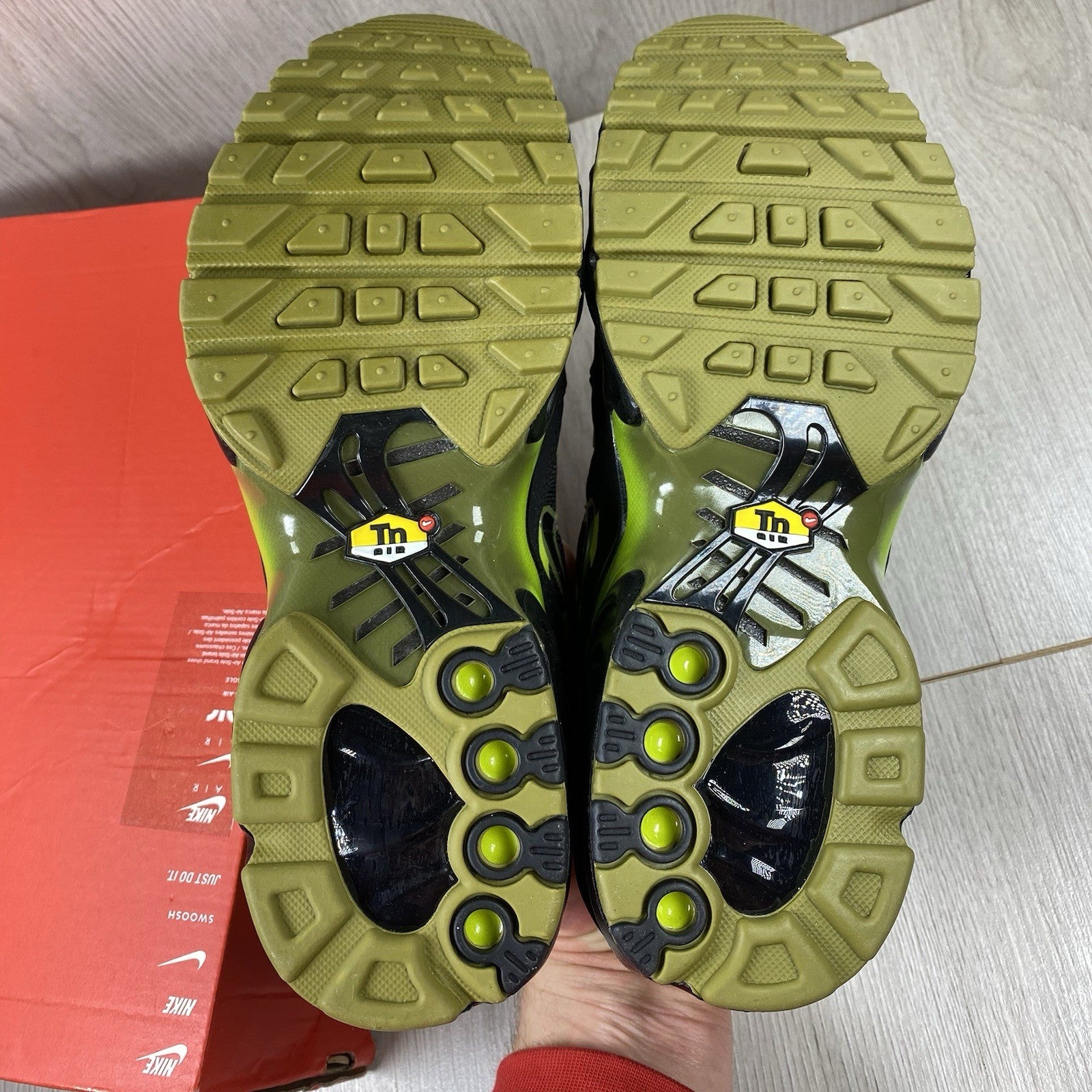 Nike Air Max Plus TN Trainers Black Cyber Pacific Moss Size UK5 CD0609-0285