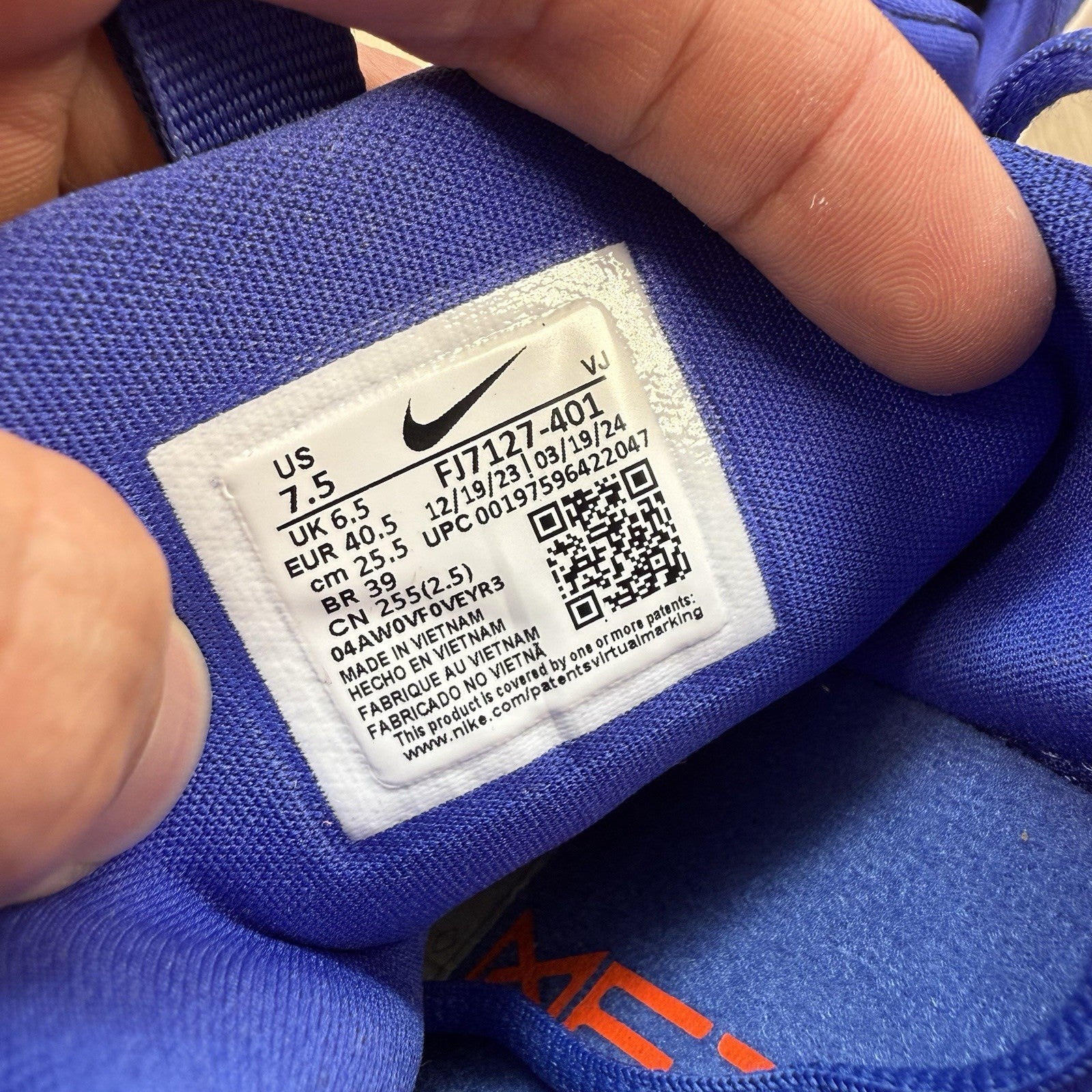 Nike Free Metcon 6 Trainers Astronomy Blue Size UK6.5 FJ7127-30115