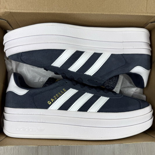 Adidas Gazelle Bold Trainers Aurora Ink White Size UK5 JQ74050