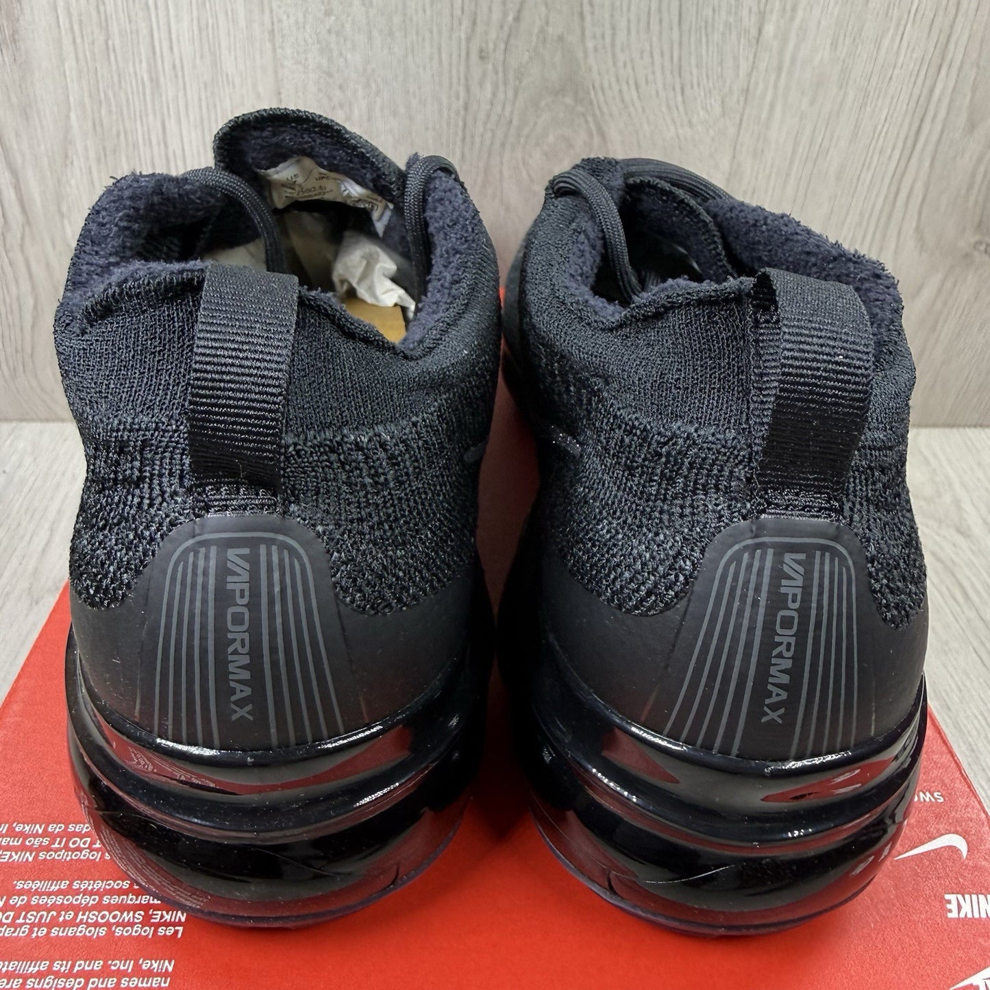 Nike Air VaporMax Flyknit 2023 Flyknit Trainers Black Size UK6 DV1678-0033