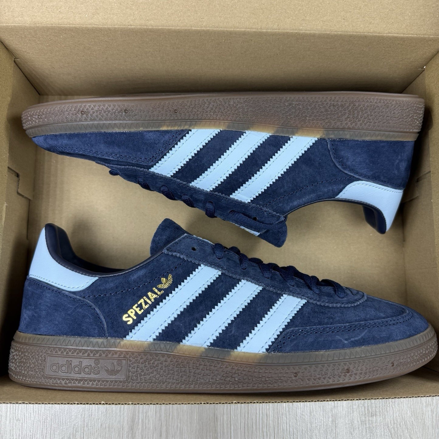 Adidas Handball Spezial Trainers Navy Clear Sky Gum Size UK8 BD76337