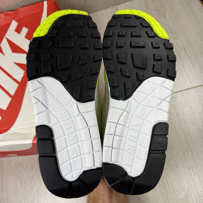 Nike Air Max 1 87 Trainers Volt Suede White Size UK6.5 DZ2628-1005