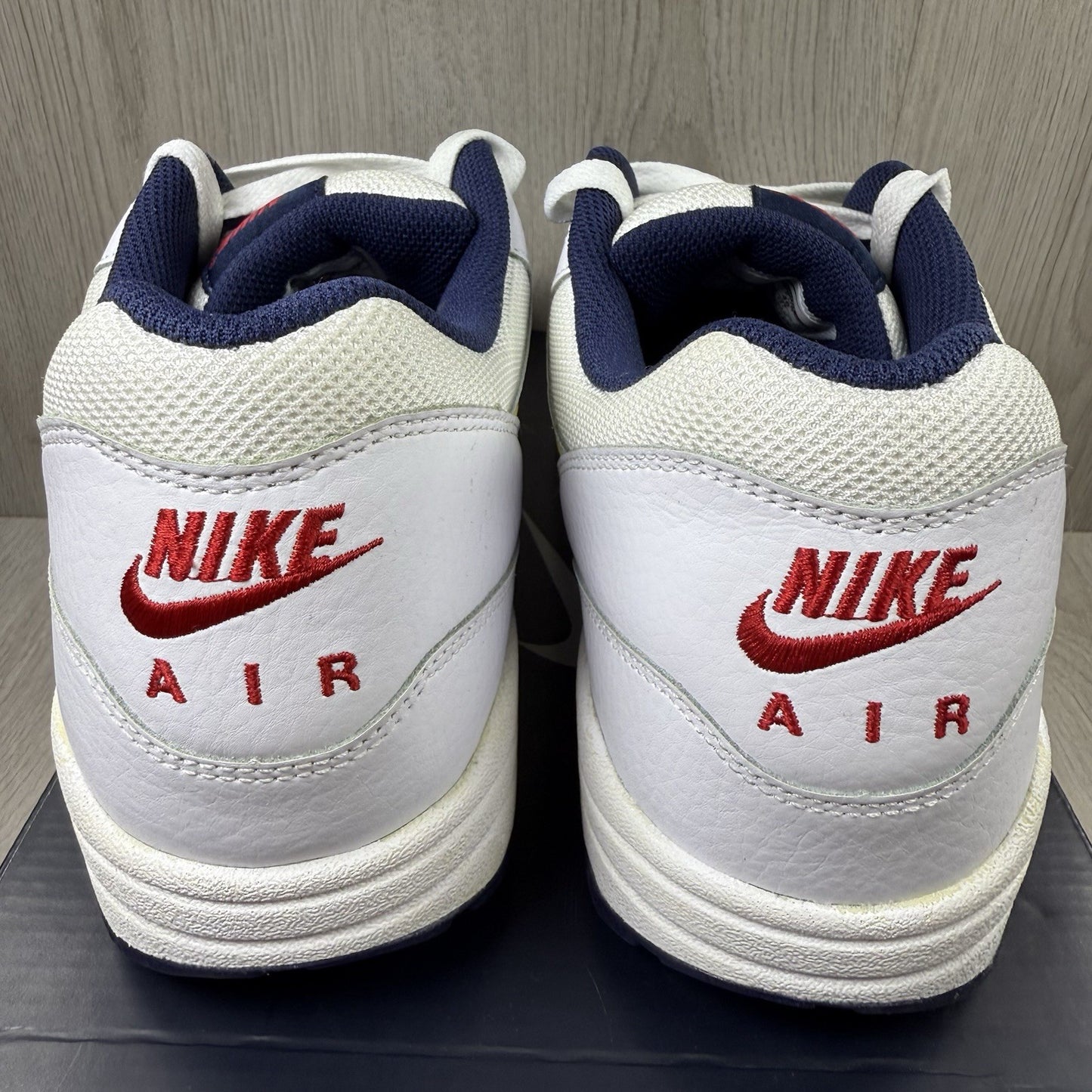 Nike Air Max 1 Essential Trainers Olympic White Size UK11 537383-1273