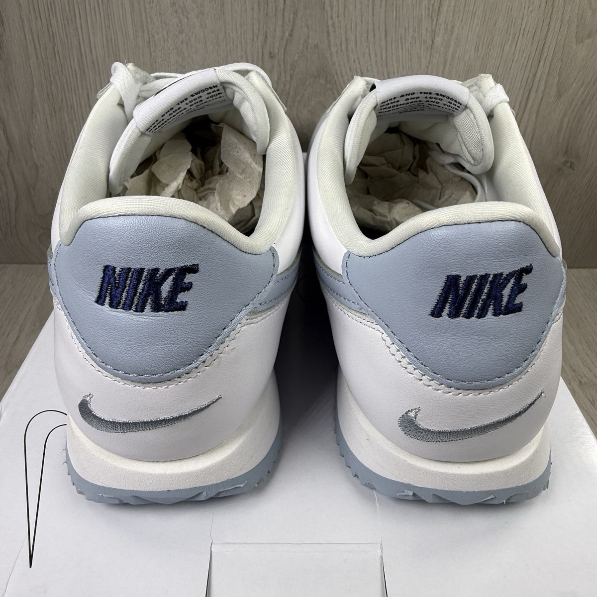 Nike Cortez Trainers White Light Blue Size UK6.5 FV9523-9002