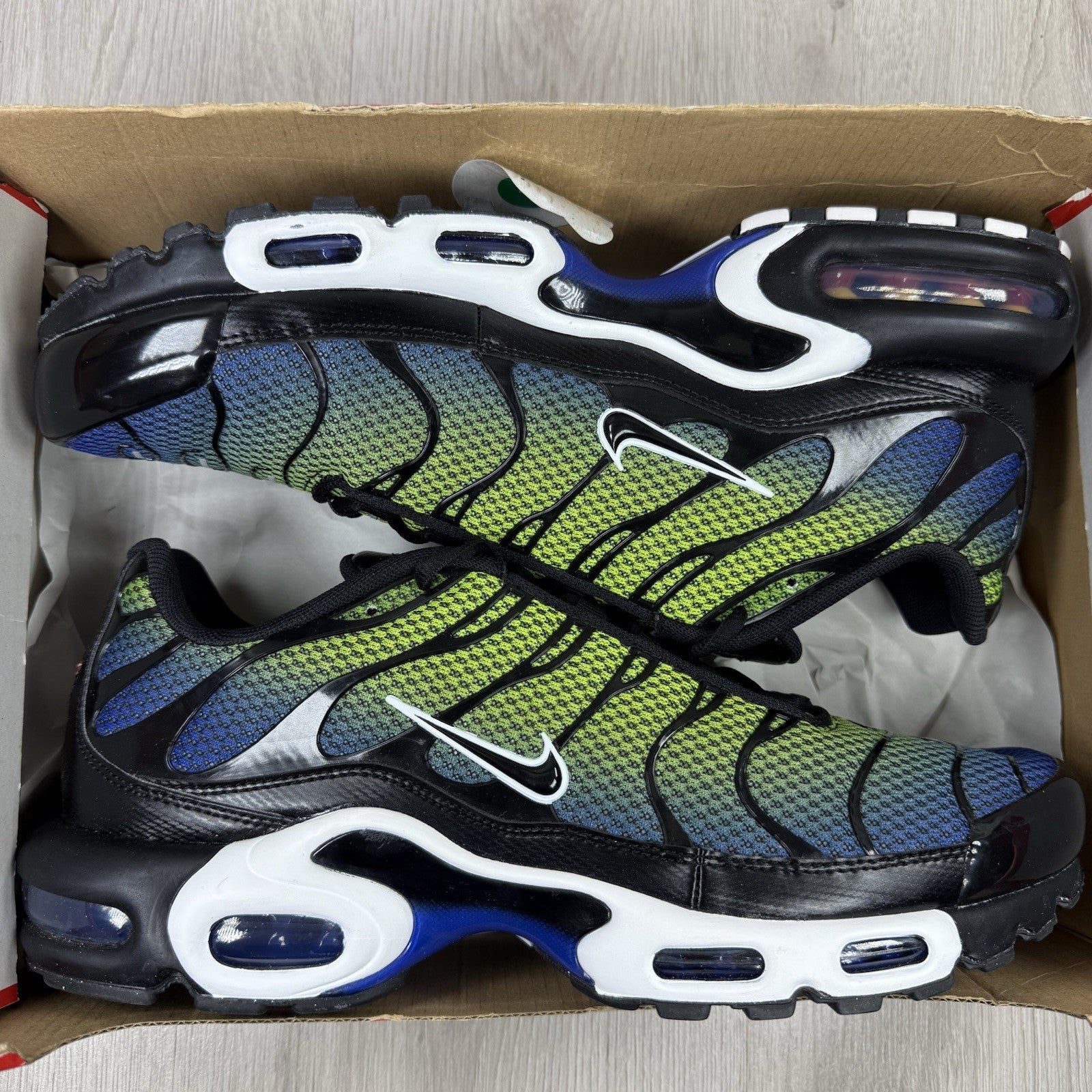 Nike Air Max Plus TN Trainers Racer Blue Volt Size UK10.5 FZ4628-0010