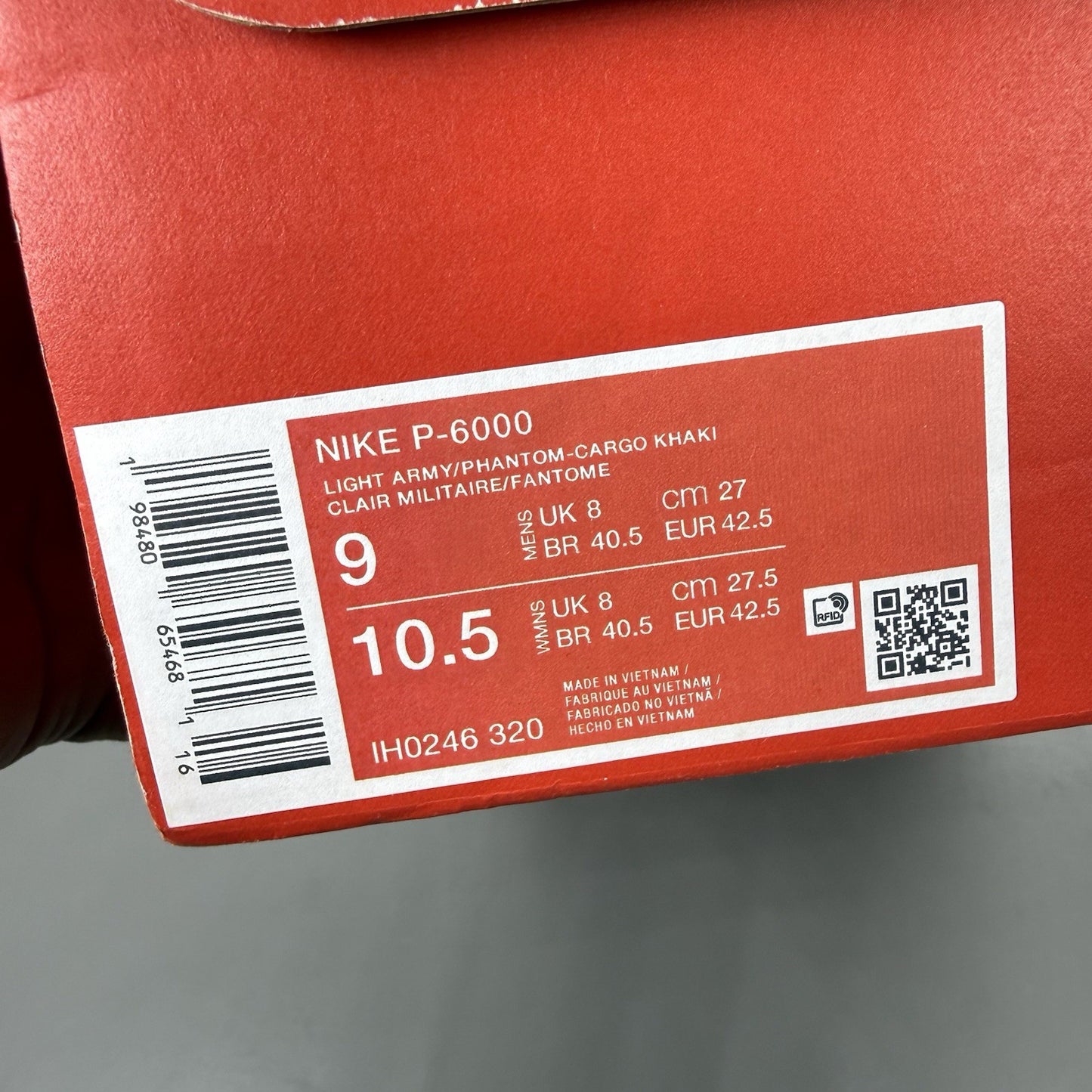 Nike P-6000 Trainers Light Army Cargo Khaki Size UK8 IH0246-3206