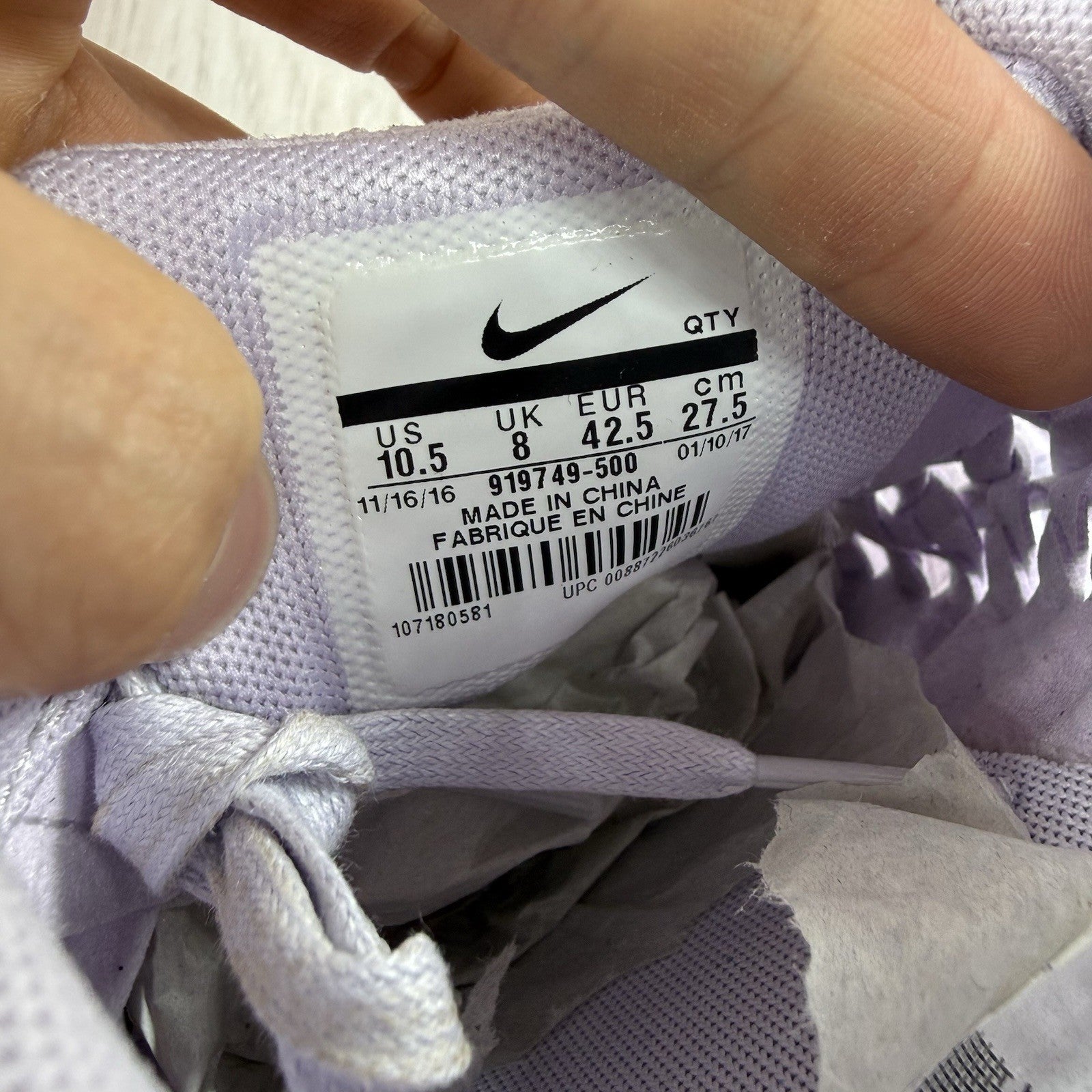 Nike Mayfly Woven Trainers Purple White Size UK8 919749-50015