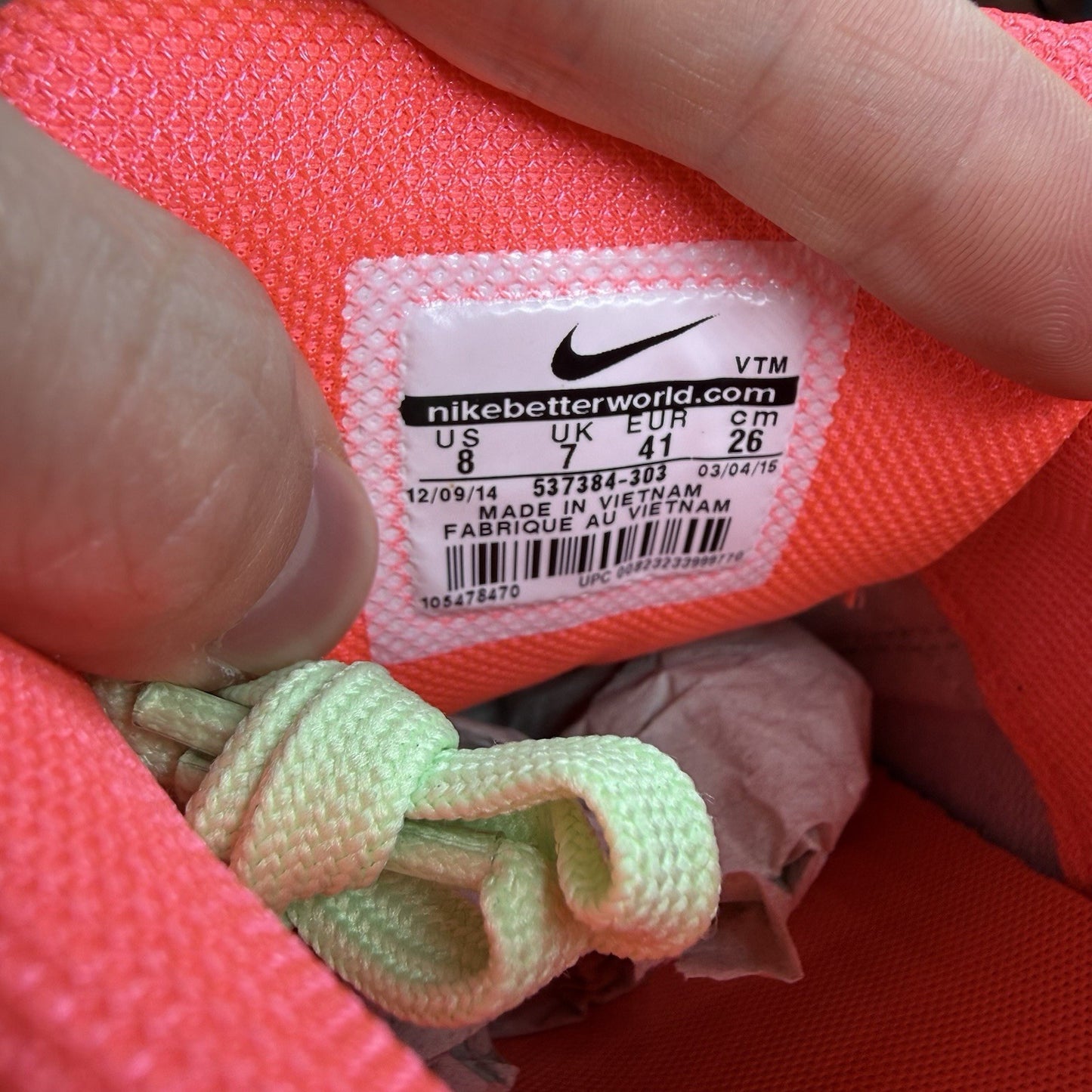 Nike Air Max 90 Trainers Essential Vapor Green Size UK7 537384-30315