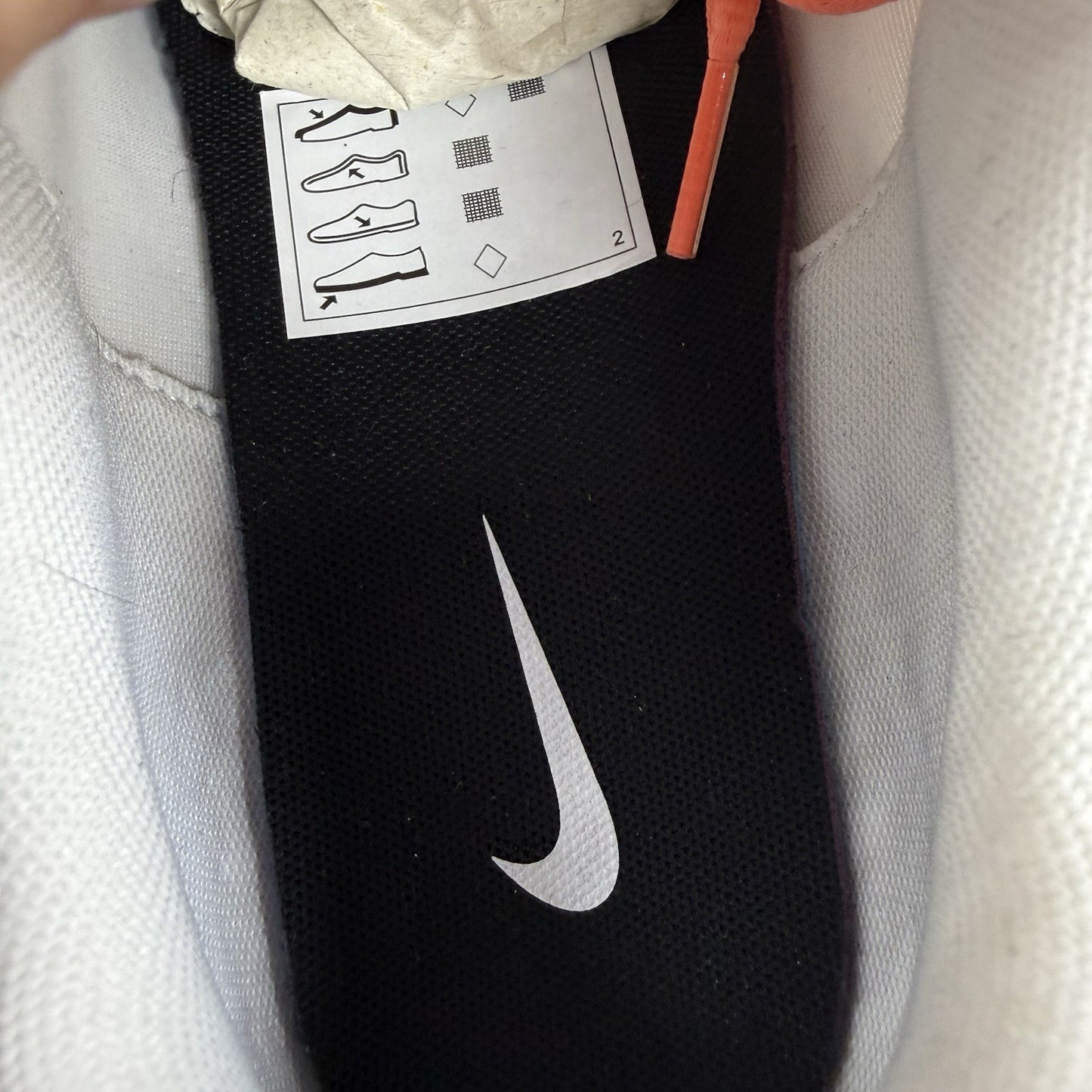 Nike P-6000 ID Trainers White Black Orange Gum Size UK9 IB4455-9009