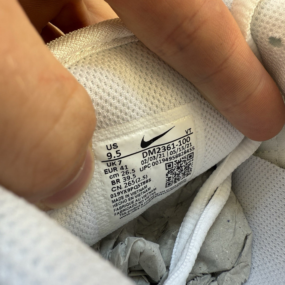 Nike Air Max 96 II Trainers Triple White Size UK7 DM2361-10013