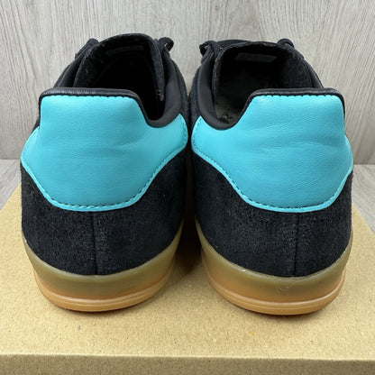 Adidas Gazelle Indoor Trainers Size UK9 EU43 1/3 Core Black Aqua EE57323