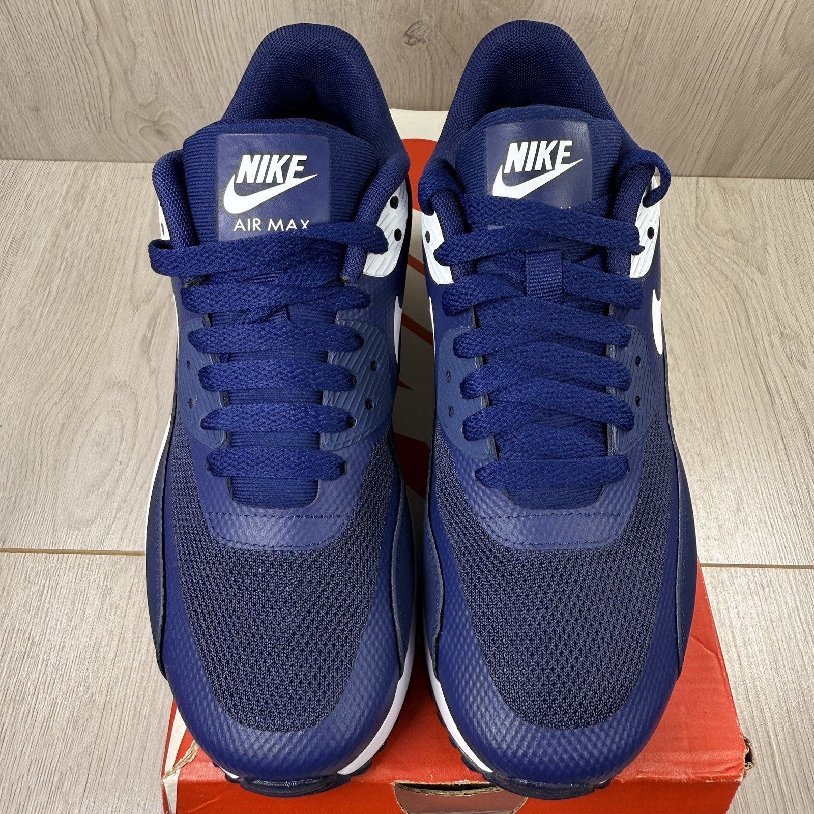 Nike Air Max 90 Ultra 2.0 Trainers Blue White Size UK4 869950-4009
