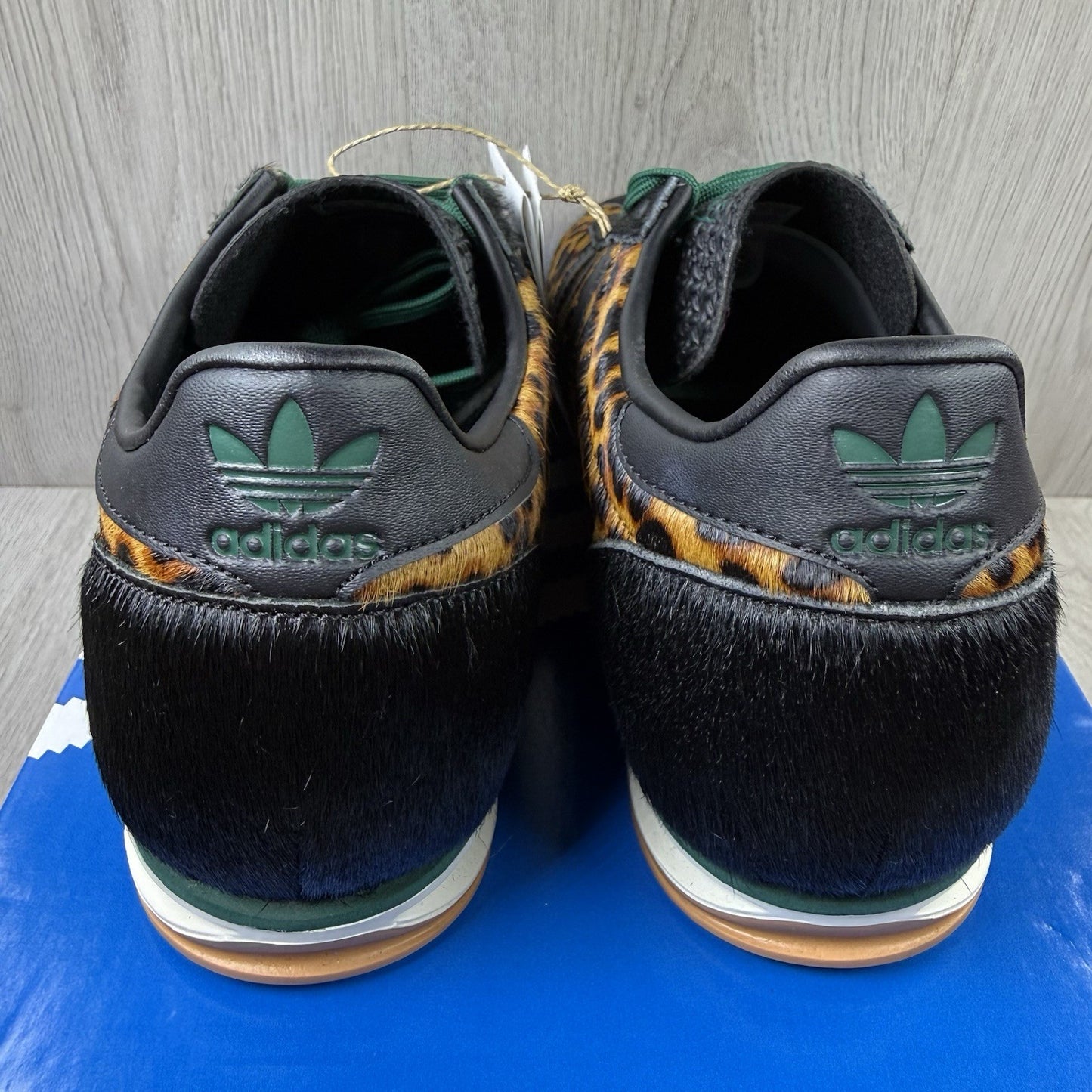 Adidas SL 72 OG Trainers Leopard Print Collegiate Green Black Size UK9 JI018711