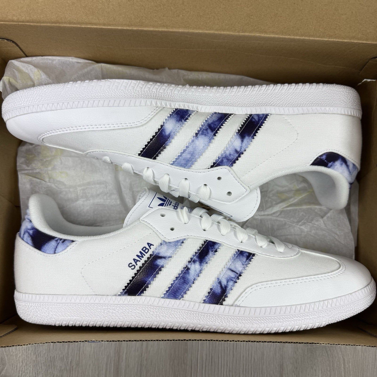 Adidas Samba OG Trainers Tie Dye White Size UK10 GZ70399