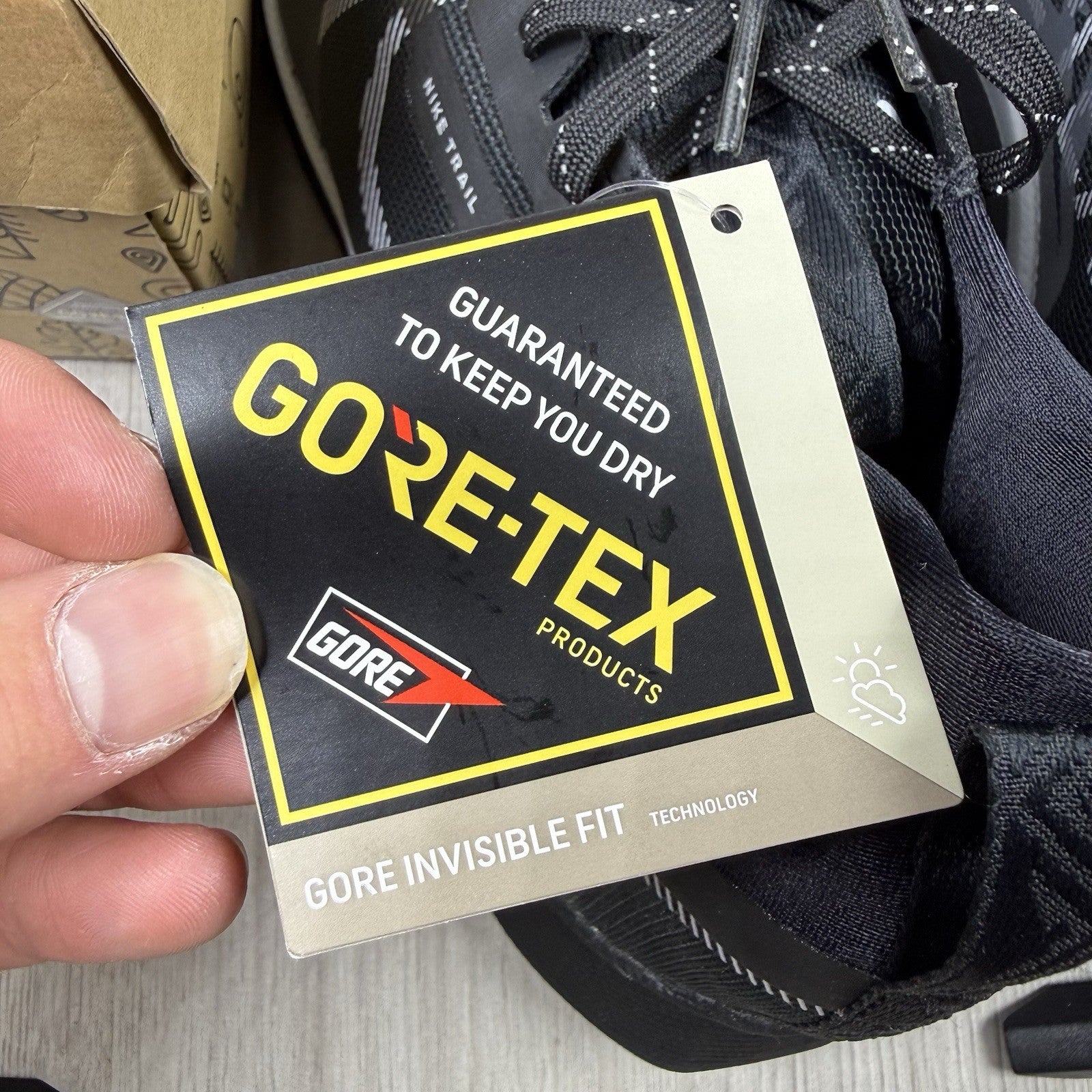 Nike React Pegasus Trail 4 GORE-TEX Black Reflect Silver Size UK8 DJ7926 0015