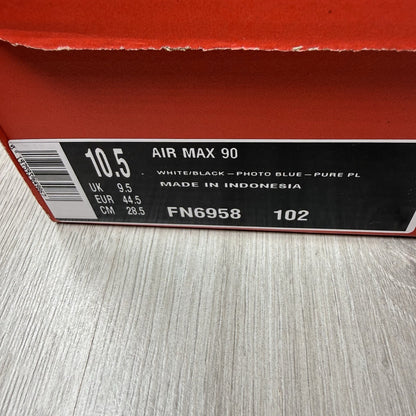 Nike Air Max 90 Trainers Pure Platinum Photo Blue Size UK9.5 FN6958-1024