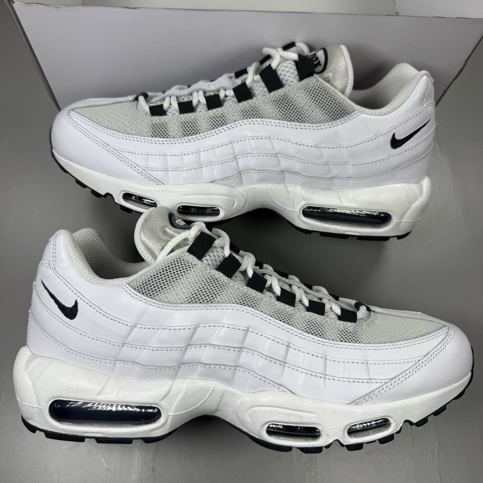 Nike Air Max 95 Trainers ID White Black Size UK9 314350-9987