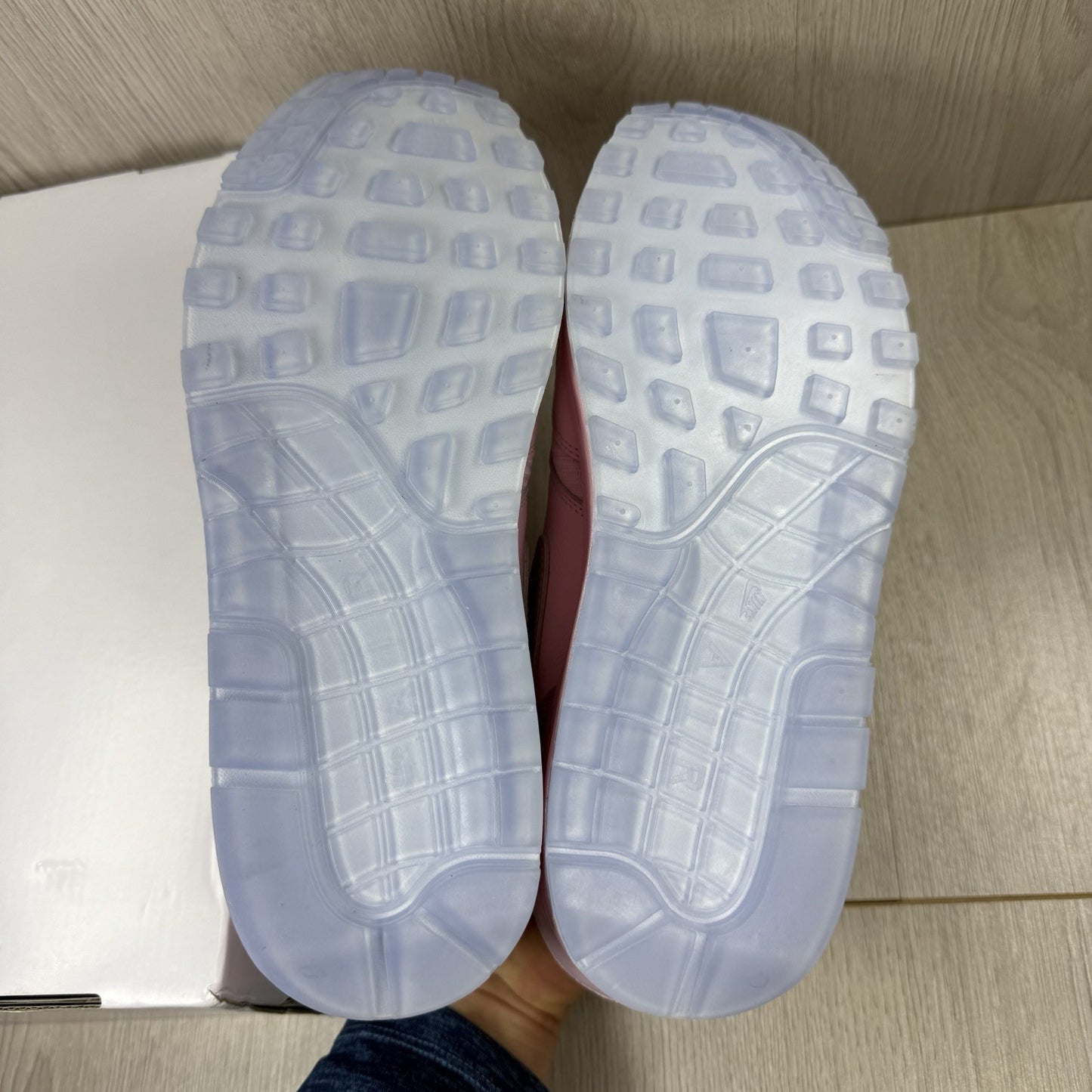 Nike Air Max 1 Trainers Pink Silver Ice Size UK6 HQ3713-90013