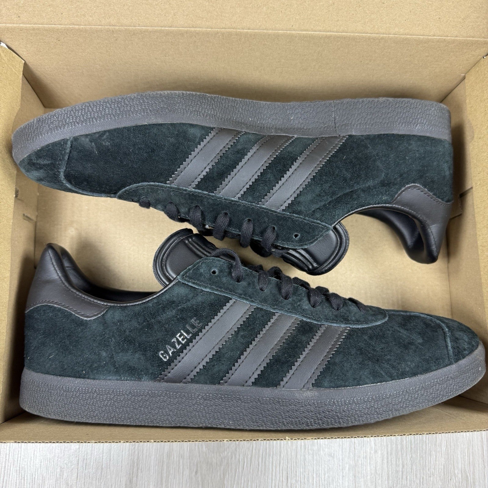 Adidas Gazelle Trainers Triple Core Black Size UK9 CQ28096