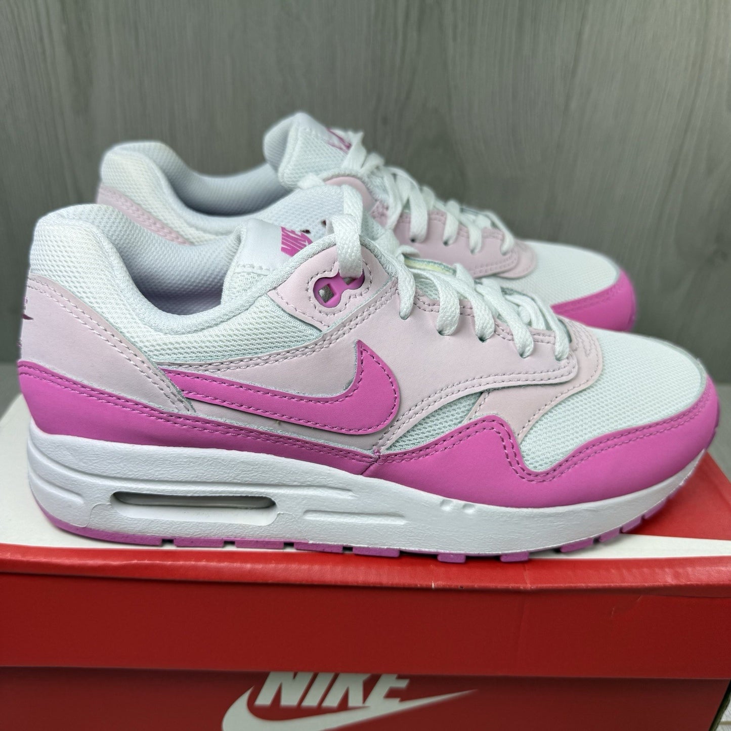 Nike Air Max 1 Trainers White Pink Foam Size UK5 EU38 FZ3559-1008