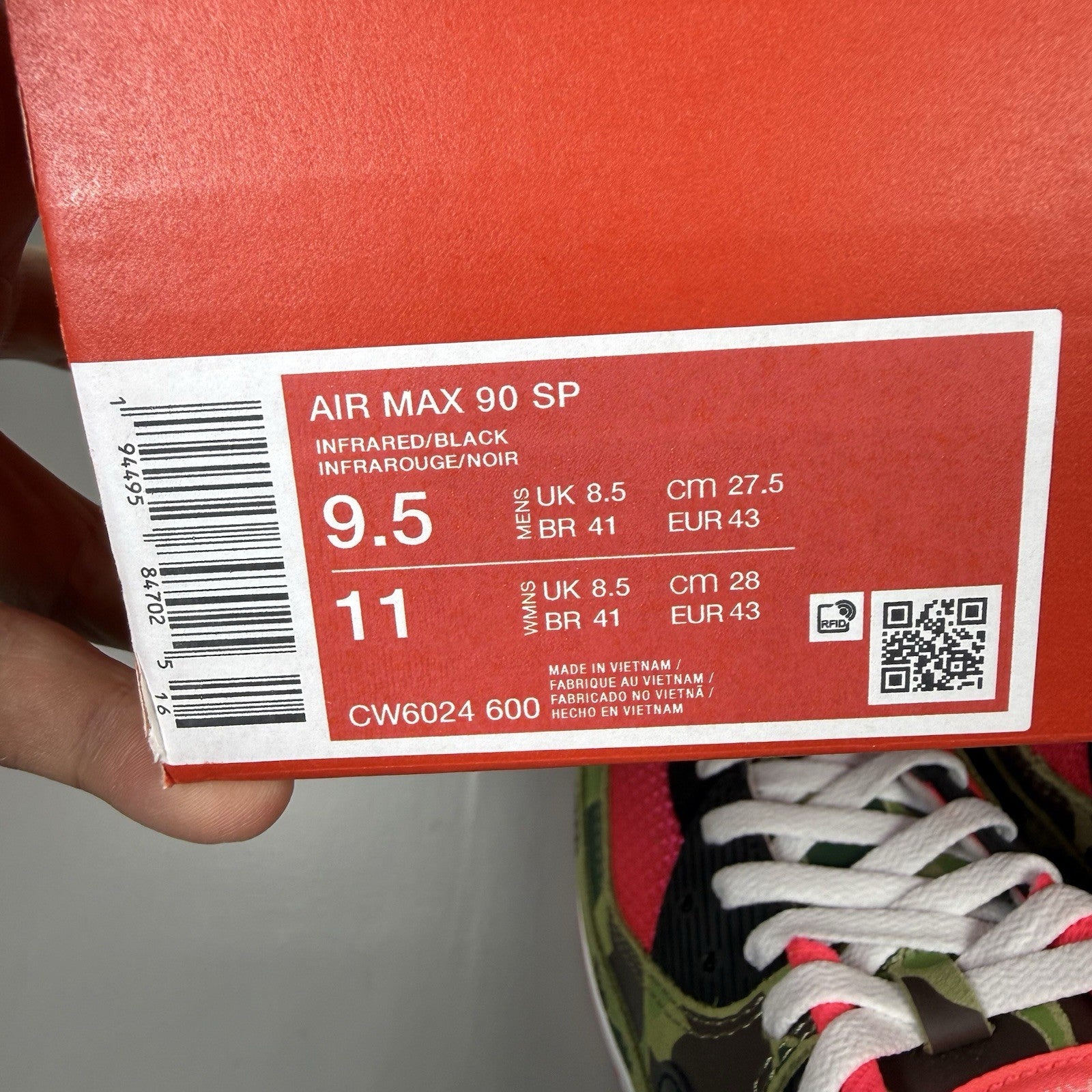 Nike Air Max 90 Trainers Reverse Duck Camo Size UK8.5 CW6024-6007