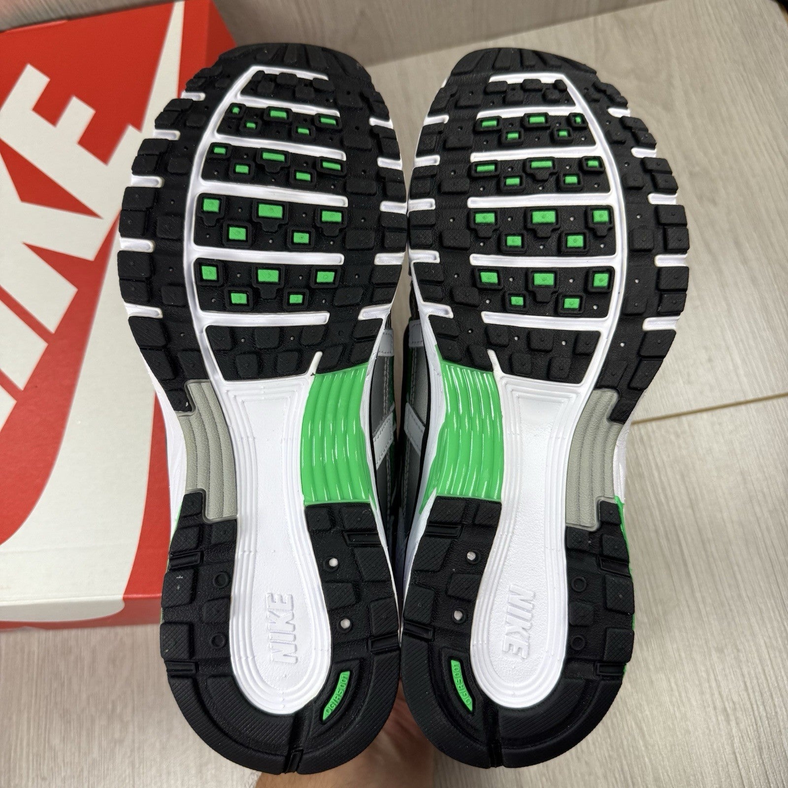 Nike P-6000 Trainers Spring Green White Black Size UK4.5 CD6404-10412