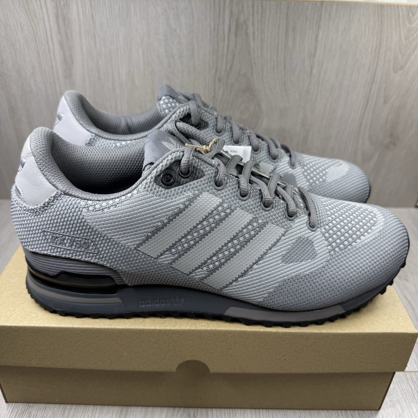 Adidas ZX 750 Woven Trainers Triple Grey Size UK9 GY39241