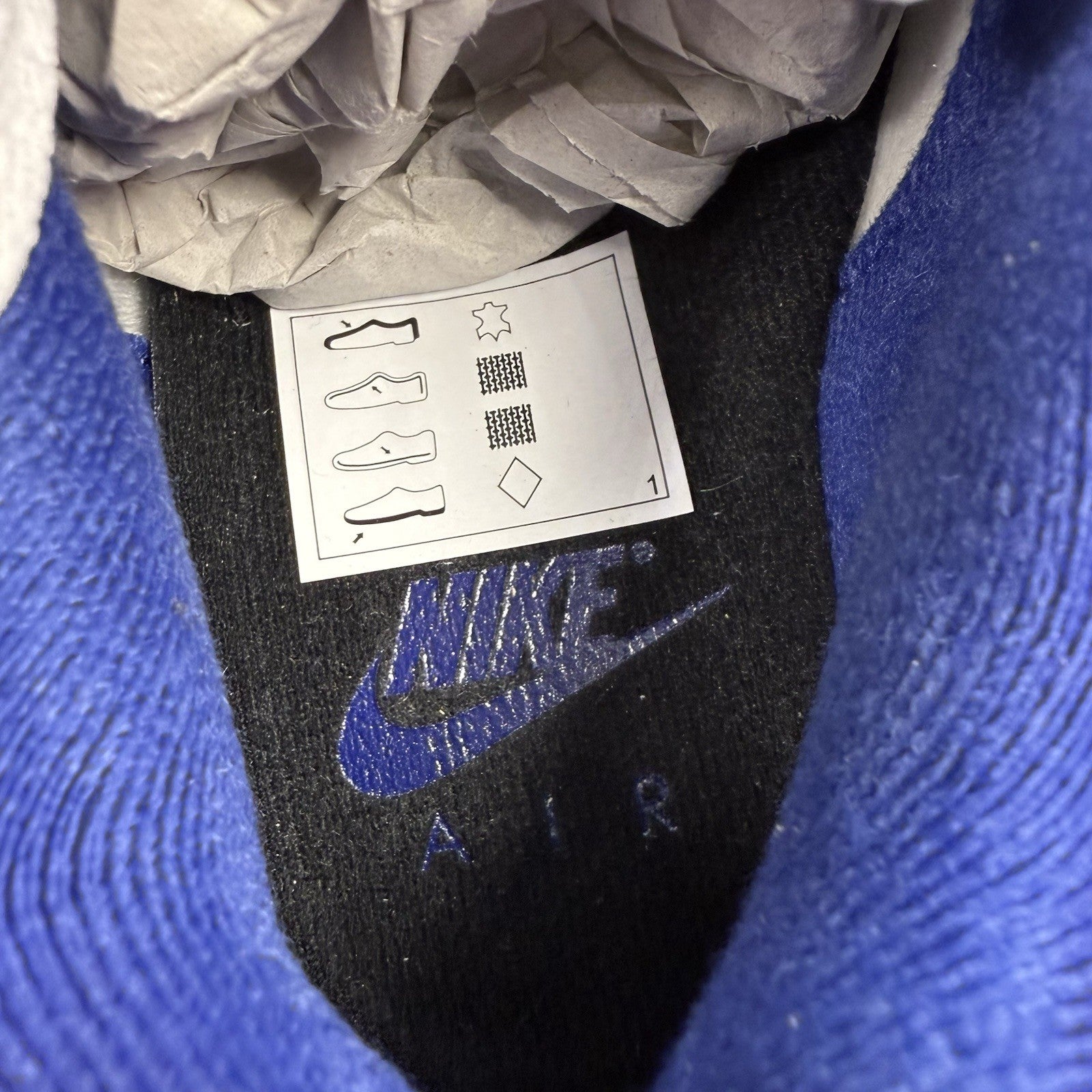 Nike Air Max 1 Trainers Deep Royal Blue WhiteSize UK5.5 FD9082-10014