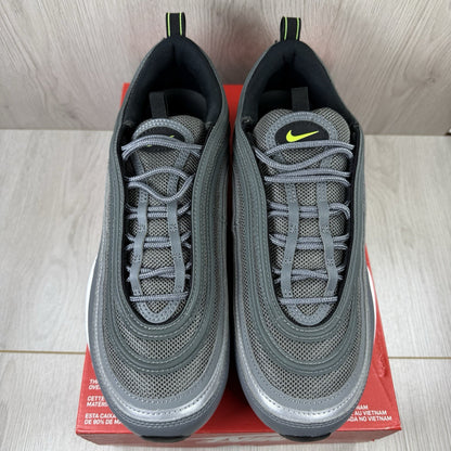 Nike Air Max 97 Trainers Smoke Grey Volt White Size UK9.5 DJ6885-00110