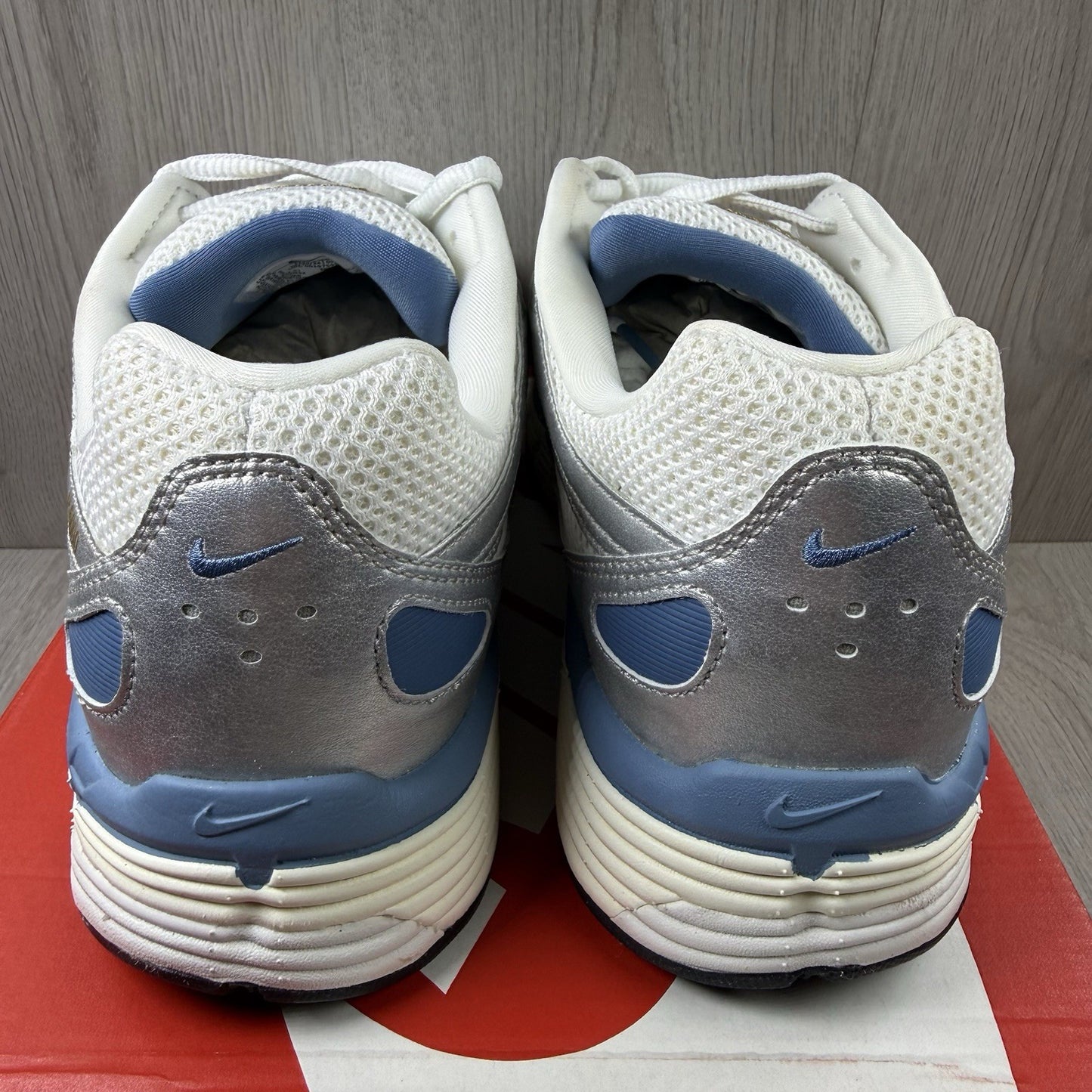 Nike P-6000 Trainers Metallic Silver Aegean Storm Size UK9.5 H7246-10011