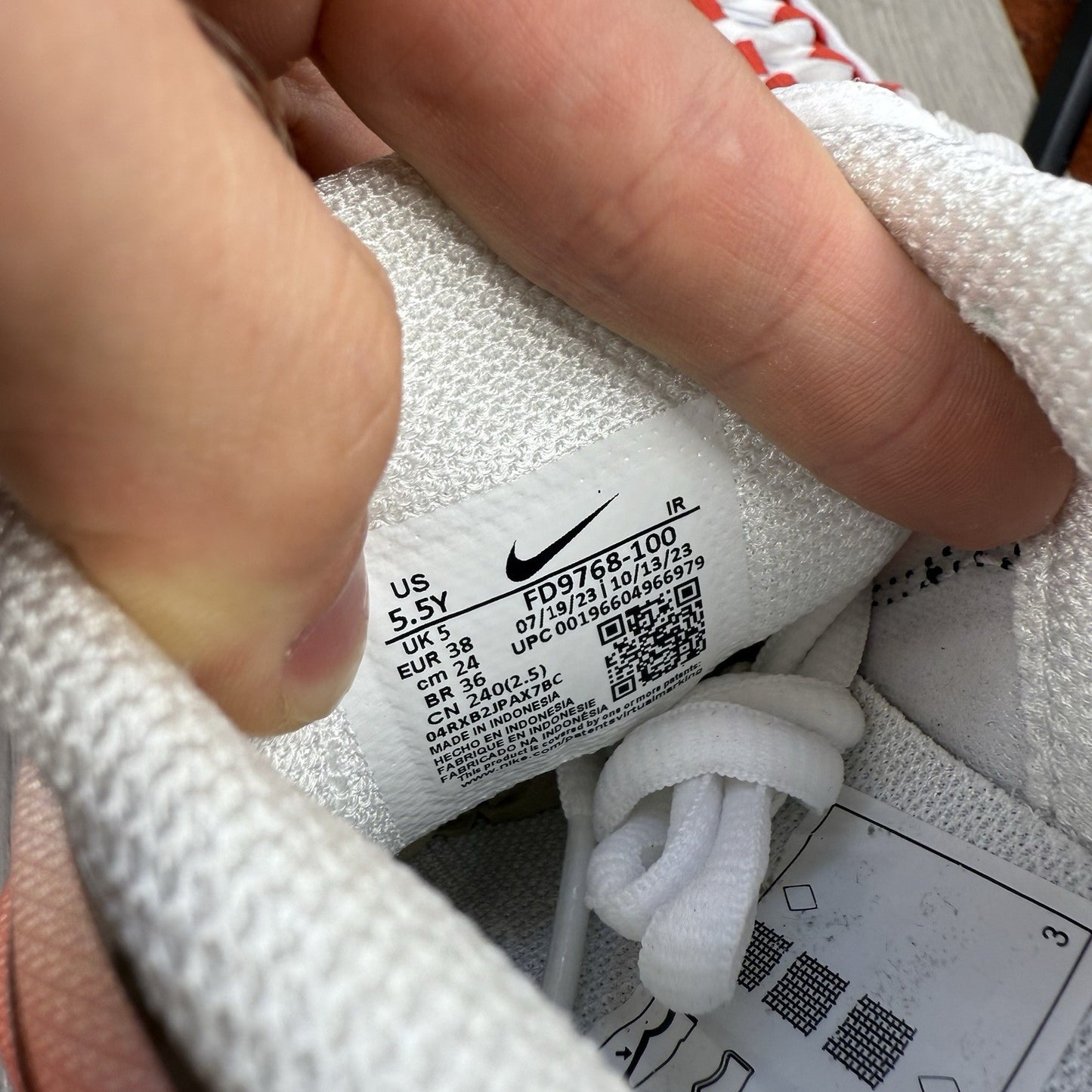 Nike Air Max Plus TN Trainers Fire White Red Size UK5 FD9768-1006