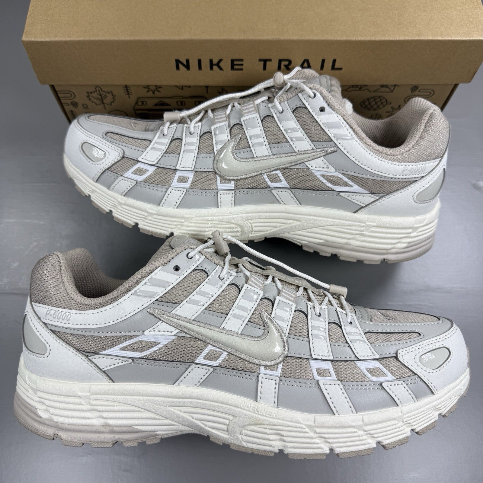 Nike P-6000 Trainers Sail Light Bone Cream Size UK8 IM5237-1000