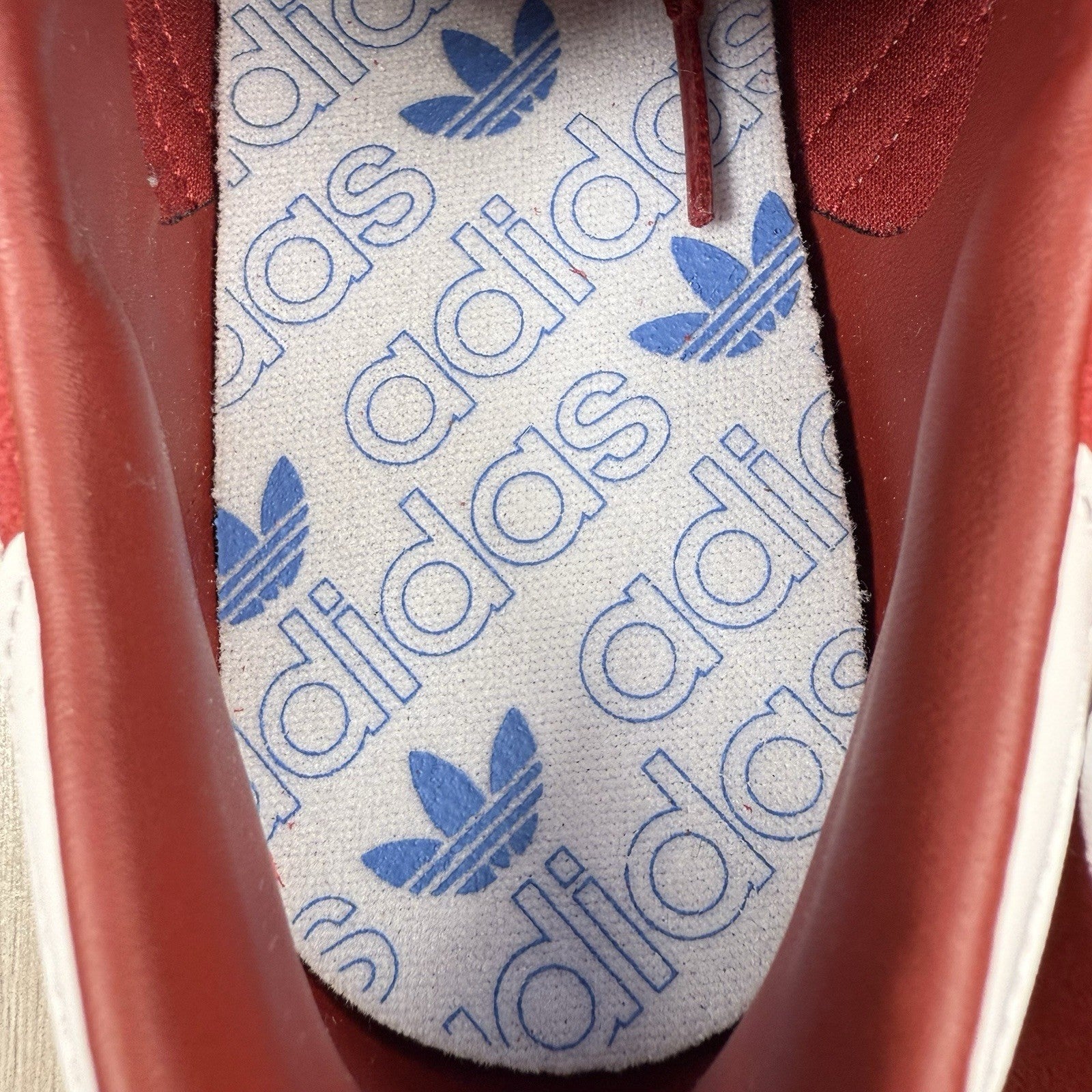 Adidas Hamburg Trainers Red White Size UK5 GZ741013