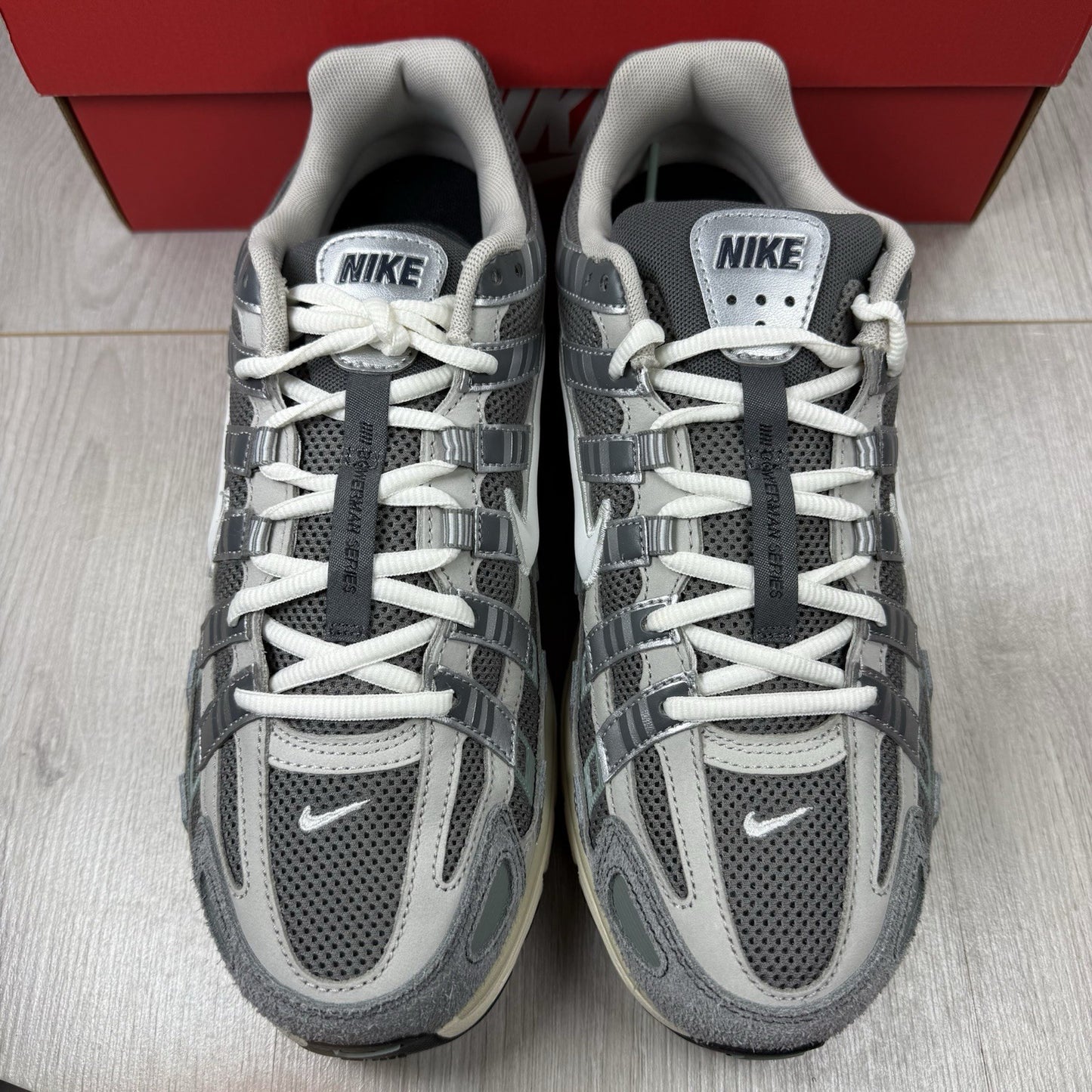 Nike P-6000 Trainers Flat Pewter Light Iron Ore Size UK8.5 FN7509-0298