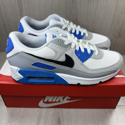 Nike Air Max 90 Trainers Pure Platinum Photo Blue Size UK9.5 FN6958-1021