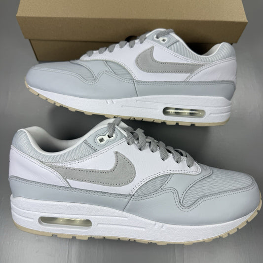 Nike Air Max 1 ID Trainers Grey White Size UK7.5 F08790-9010