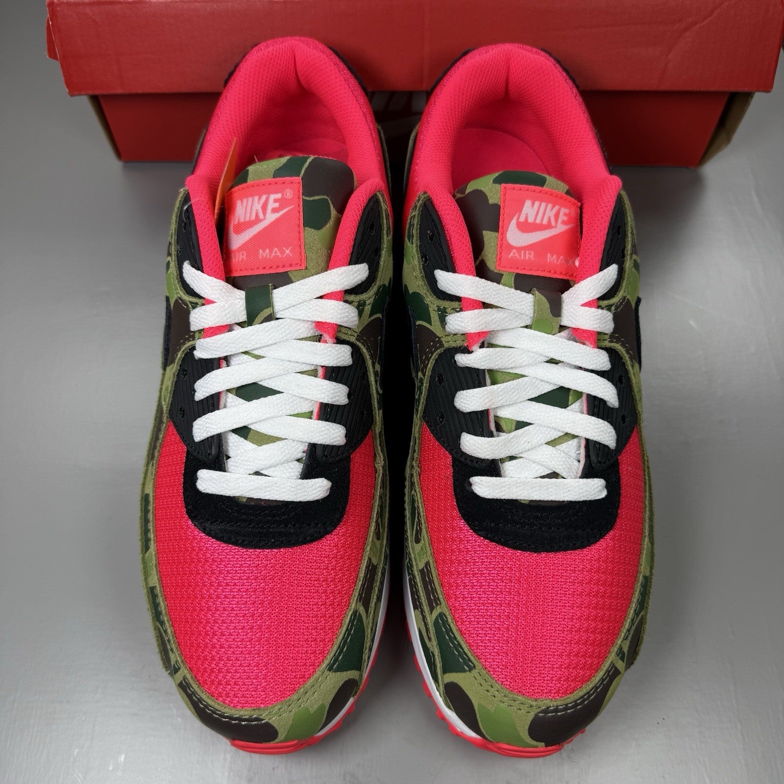 Nike Air Max 90 Trainers Reverse Duck Camo Size UK8.5 CW6024-6001
