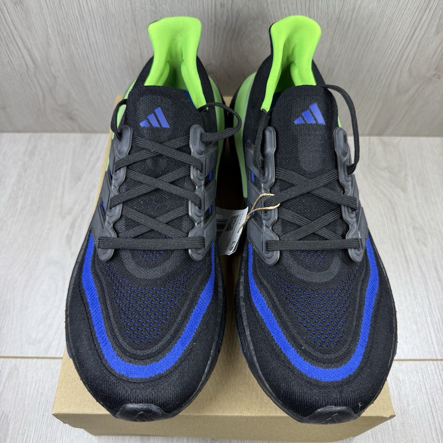 Adidas Ultra Boost Light Trainers Black Lucid Lime Size UK9 IF24142