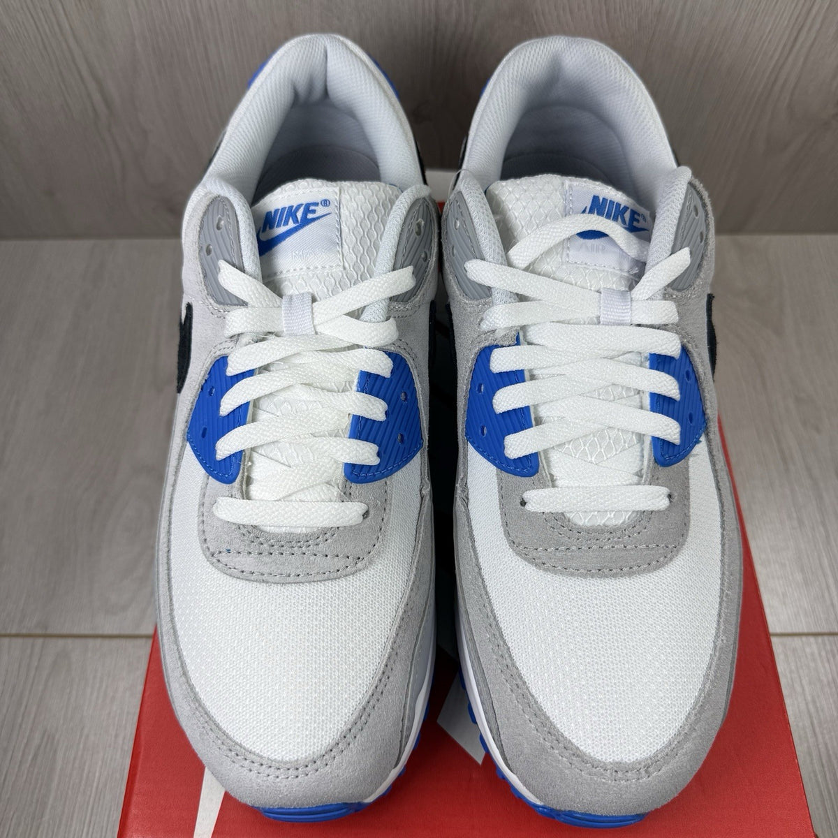 Nike Air Max 90 Trainers Pure Platinum Photo Blue Size UK9.5 FN6958-10210